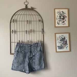 Happy Nature Black Acid Washed Jean Shorts #jorts